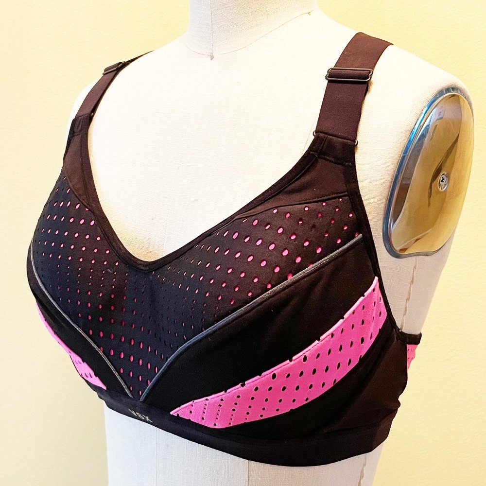 😍 VICTORIA'S SECRET VSX KNOCK OUT SPORT BRA RACERBACK W MESH TRIM PADDED 36B 😘